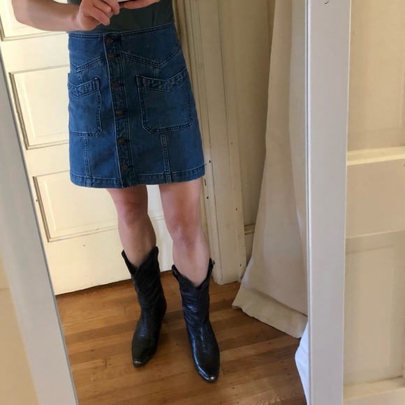 Maine Woods Black Leather Cowboy Boots Silver Heel - Picture 8 of 10